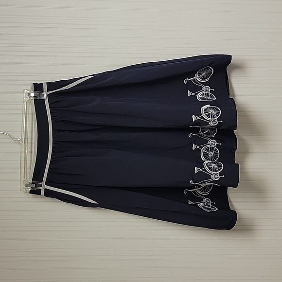 Comme Toi  by Anthropologie size small sea side bicycle skirt women's whimsical - Picture 1 of 6